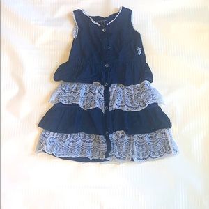 Little girls polo denim dress